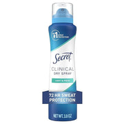 Secret Clinical Strength Dry Spray Antiperspirant Deodorant for Women, 3X Stress Protection, 72hr Sweat & Odor Protection,...