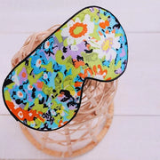 Maxfeel 100% Pure Silk Eye Mask - Sleep Eye Cover in Printed Colors (#17) - Product Image