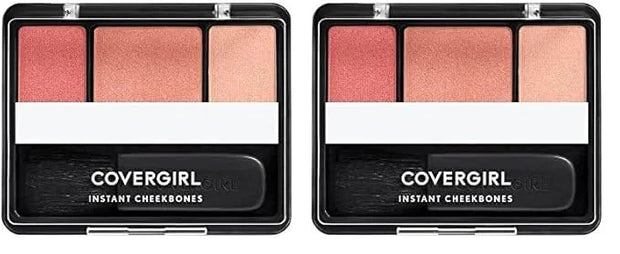 COVERGIRL Instant Cheekbones Contouring Blush Palette - Peach Perfection, Lightweight, Blendable, Natural Radiance, Sweeps...