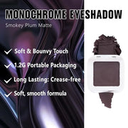 Kaely Pressed Single Eyeshadow Makeup, Smokey Plum Matte Highly Pigmented Monochrome Eye Shadow Palette, Waterproof Neutra...