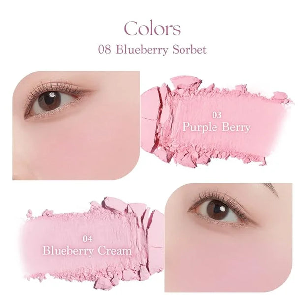 Dasique Blending Mood Cheek #08 Blueberry Sorbet | 4 Blendable Shades in Lightweight Smooth Powder | Vegan | Blush - Produ...