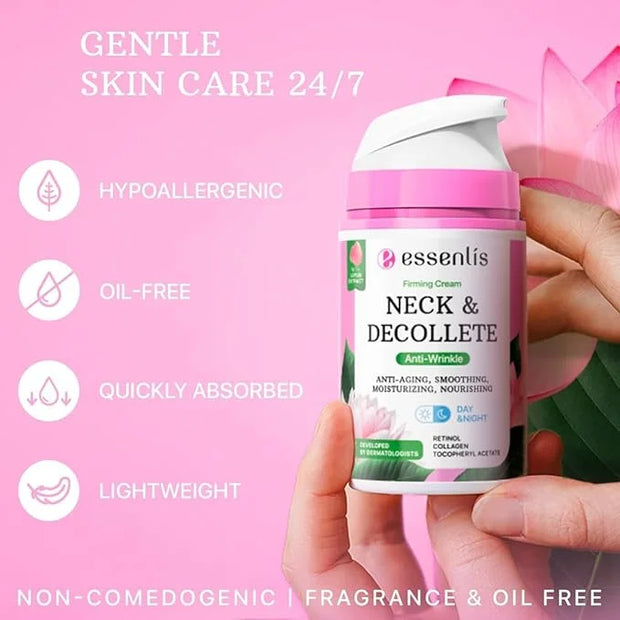 Neck Firming Cream, Anti Aging Facial Moisturizer with Retinol, Collagen, Niacinamide & Hyaluronic Acid, 1.7 Fl Oz - Produ...