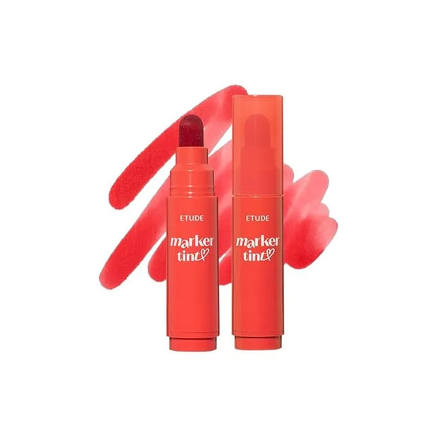 ETUDE Dear Darling Marker Tint #3 Apple Candy (5g) | Hydrating & Long Lasting Lip Stain | High Pigmented Lip Maker with Ea...