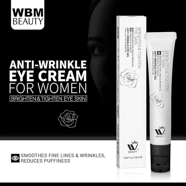 Eye Cream with Metal Roller | Anti-Aging Eye Treatment for Dark Circles, Puffiness & Wrinkles | Hyaluronic Acid, Retinol &...