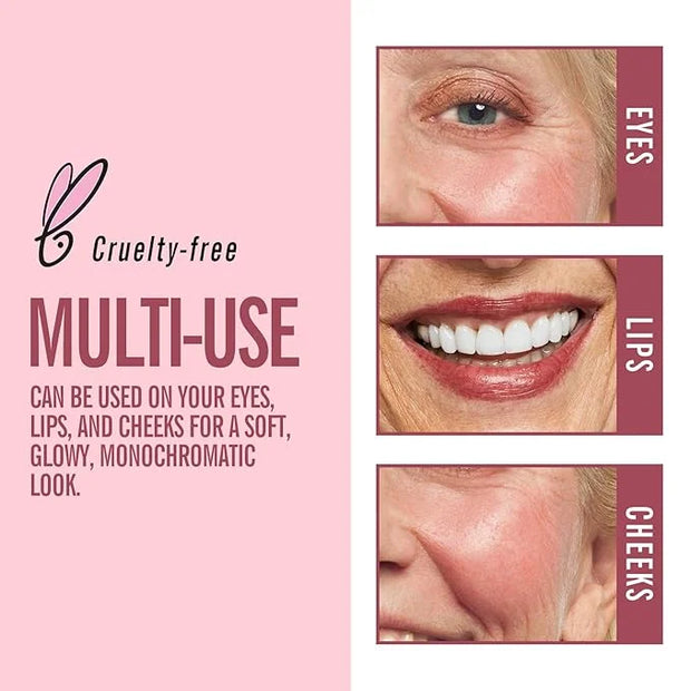 KIMUSE Cosmetics Multi Stick Trio, Cream Blush Stick, Highlighter Stick & Moisturizer, 3 Pack Makeup Sticks for Older Wome...