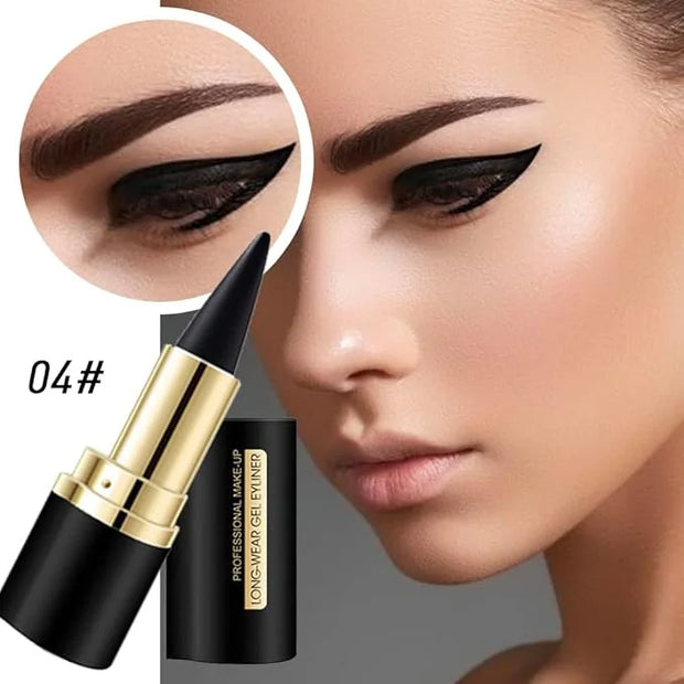 Kaely 2Pcs Gel Eyeliner Pencil, Natural Black Eyeliner Cream for Waterline, Liquid Eye Liner Waterproof Smudge Proof, Blac...