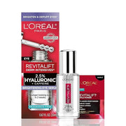 L'Oreal Paris Revitalift Hyaluronic Acid + Caffeine Hydrating Eye Serum for Dark Circles, Fragrance Free .67 fl. oz + Mois...
