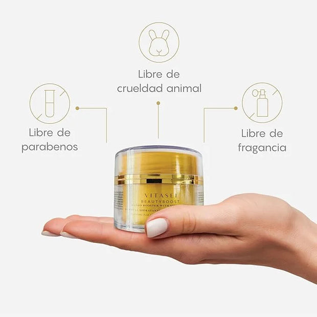 Beautyboost Hydro Booster Anti-Aging Cream W/Hyaluronic Acid, Cotton Stem Cells, Squalane & Niacinamide- 1.7 Fl Oz Gel-Cre...