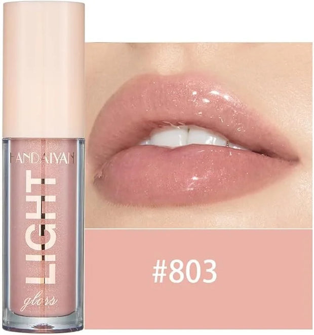 6PCS Lip Oil Light Lipgloss Set, Moisturizing Hydrating Lip Glow Oil Lip Gloss Kit High Shine Lip Plumping Glass Finish Li...