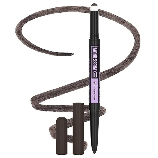 Maybelline Express Brow 2-In-1 Pencil and Powder Eyebrow Makeup, Black Brown, 1 Count - Product Image