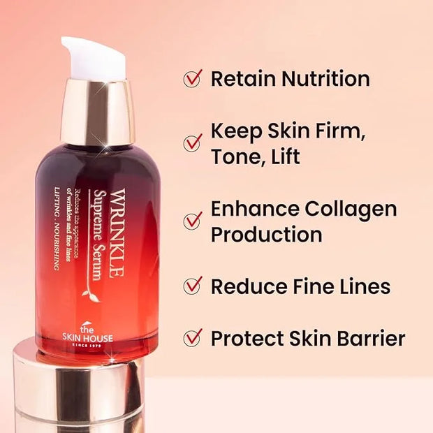 THE SKIN HOUSE Wrinkle Supreme Gift Set l Birthday Gifts, Korean Facial Skin Care, Wrinkles, Fine Lines, Nourishing l Red ...