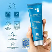 Andalou Naturals Daily Shade Face Sunscreen, SPF 30 Zinc Oxide Mineral Sunscreen, Sun + Pollution Defense Face Lotion, Hel...