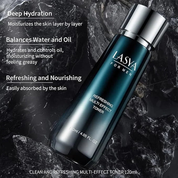 Oil Control Skin Care Set For Men 3-In-1 Skin Care Routine With Cleanser Toner Lotion 3 Step Skin Care Routine - Product I...