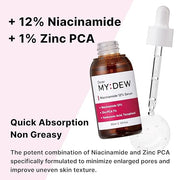 12% Niacinamide Serum with 1% Zinc PCA, Pore Minimizer for Face, Control Excess Oil and Sebum, Improve Uneven Skin Tone, D...
