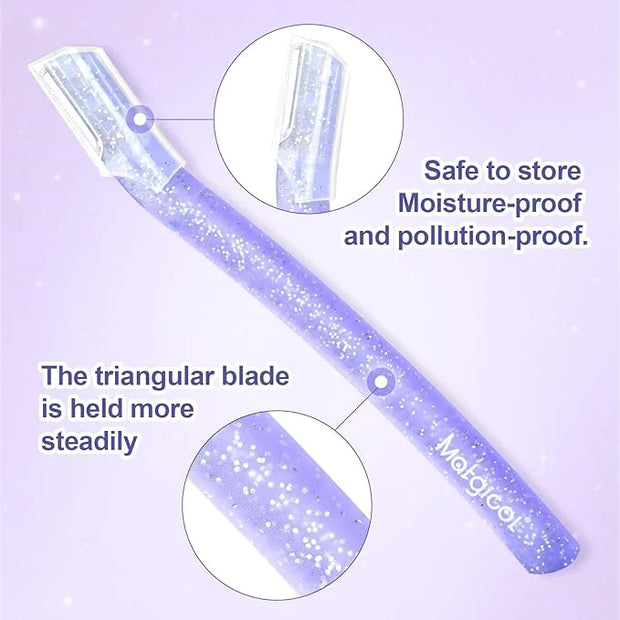 Women’s Dermaplane Razor for Face & Eyebrow - Anti-Cutting Japanese Blades for Eyebrow and Facial Hair Removal, Achieve Si...