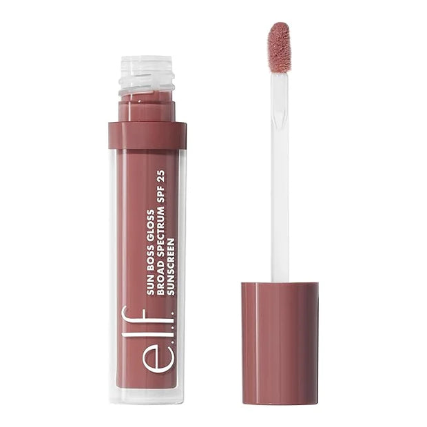 e.l.f. Sun Boss Gloss SPF 25, Pigmented Lip Gloss For A High-Shine Finish, Moisturizing & Conditioning Formula, Vegan & Cr...