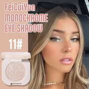 Glitter Shimmer Sparkle Eye Shadow Palette Makeup for Green Blue Eyes, Pearl White Silver Glitter Shimmer Metallic Hologra...