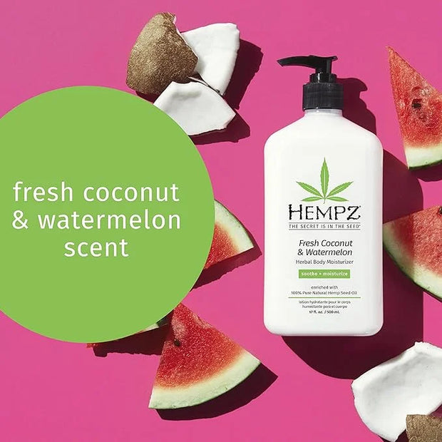 Hempz Body Lotion - Sweet Pineapple & Honey Melon + Coconut & Watermelon Daily Moisturizing Cream, Shea Butter, Aloe - Ski...