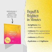 Derma E Vitamin C Bright Eyes Hydro Gel Under Eye Patches (5 Pairs), Allantoin, Caffeine & Vitamin B3, Eye Masks to Helps ...