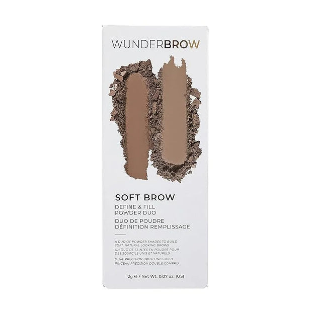 Soft Brow Define & Fill Powder Duo, Includes Dual ended Brush, Vegan and Cruelty Free (Brunette) - Product Image