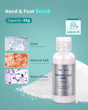 VTS Foot and Hand Care Kit - Includes Tea Tree Oil, Salt Scrub, Serum, Urea Cream 40 Percent, Moisturizing Heel Socks - Ho...
