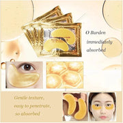 24K Gold Under Eye Patches, 100 Pairs Gold Collagen Under Eye Mask Skincare for Puffiness Eyes Dark Circles Treatments, Rr...