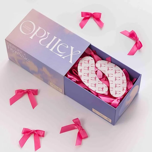 50 Pairs Under Eye Gel Pads for Lash Extensions, Lash Lifts, Aloe Vera Hydrogel Eye Patch (bow) - Product Image