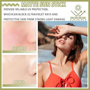 Sunscreen Stick,Moisturizing Matte Sun Stick for Face & Body,Oil Control Long Lasting Non-Greasy Sunblock Stick, Sunstick ...