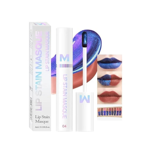 Matte Lip Gloss Peel Off Masque - Peel Off Lip Stain Tattoo, Chestnut Brown Peel Off Lip Tint，Long Lasting Waterproof Tran...