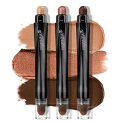 Classic 3PCS Neutral Eyeshadow Stick Makeup Set, Metallic Shimmer Matte Cream Eye Shadow Eyeliner Brightener Pencil Crayon...