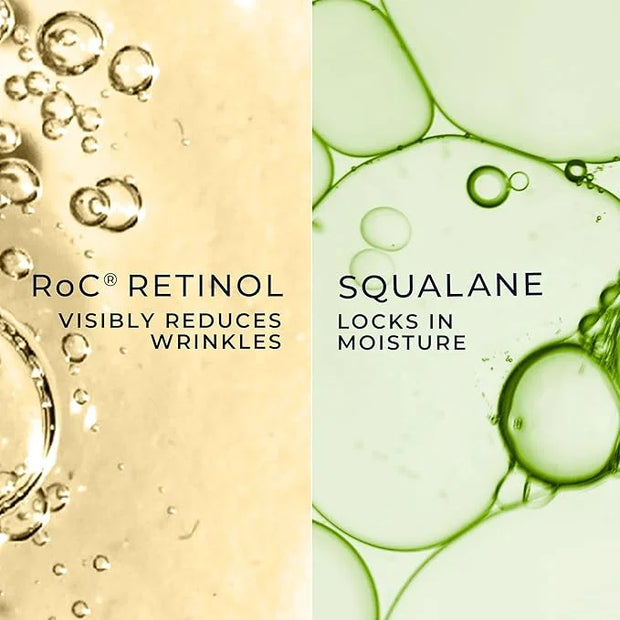 RoC Retinol Correxion Deep Wrinkle Anti-Aging Night Cream, Daily Face Moisturizer with Shea Butter, Glycolic Acid and Squa...
