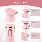 Trimmer Women, 4 in 1 Electric Razor for Women, Facial Shavers for Women, Portable Travel Womens Electric Razor for Face B...