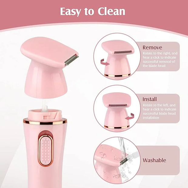 Trimmer Women, 4 in 1 Electric Razor for Women, Facial Shavers for Women, Portable Travel Womens Electric Razor for Face B...