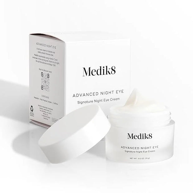 Medik8 Advanced Night Eye - Multi Peptide and Caffiene Eye Cream - Overnight Eye Cream for Smoothing Wrinkles and Dark Cir...