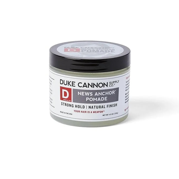 Duke Cannon Supply Co. - News Anchor Pomade, Sandalwood and Citrus Hints (4.6 oz) Natural Matte, Medium-to-Strong Hold Pom...