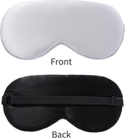 2-Pack 100% Real Natural Silk Eye Mask, Silk Sleeping Mask, Shade Puffy Eye Gift with Adjustable Straps, Sleep Eye Mask, S...