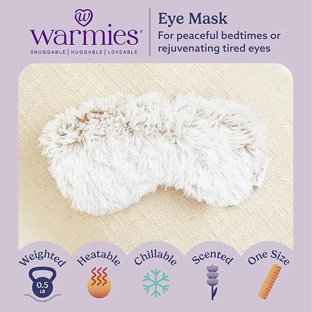 warmies Microwavable Eye Mask for Warmth & Comfort - Heating & Cooling Compress for Calming Relaxation - Weighted & Heated...