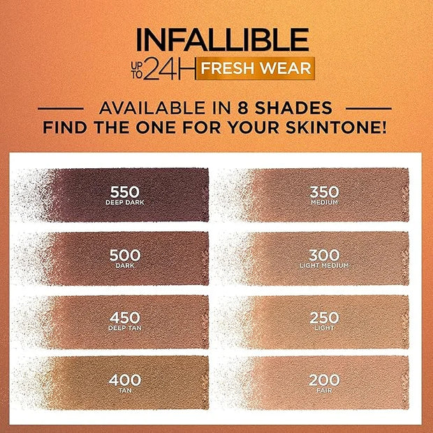 L'Oreal Paris Infallible Up to 24H Fresh Wear Soft Matte Longwear Bronzer. Waterproof, heatproof, Transfer, humidity and s...