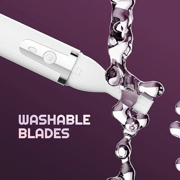 Eyebrow Trimmer Electric Eyebrow Razor, Rechargeable Facial Hair Shaver Painless Detail Trimmer with Rinseable Blade for F...