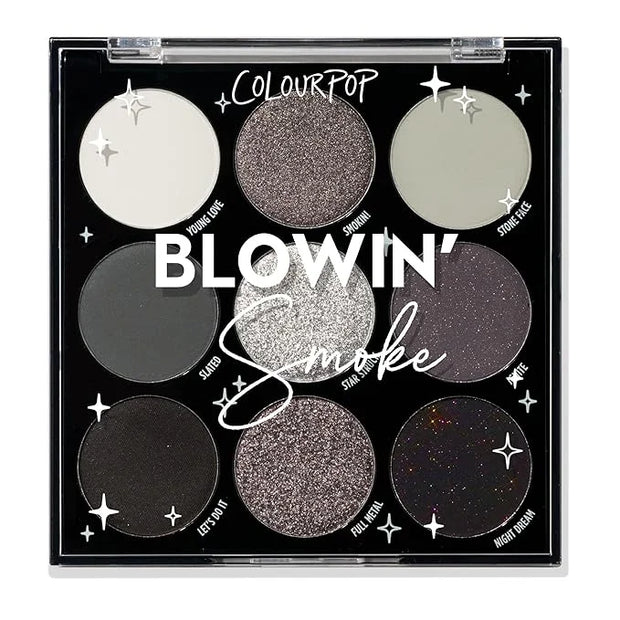 ColourPop Blowin' Smoke Eyeshadow Palette - Silver & Smokey Eye Eyeshadow Palette with Metallic & Matte Finishes - High-Pi...