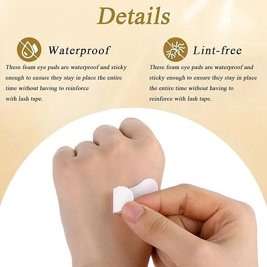 100 PCS Foam Eye Pads Lash Extensions, Under Eye Pads for Lash Extensions Eyelash Pads Sticky Lash Eye Pads Lint Free Lash...