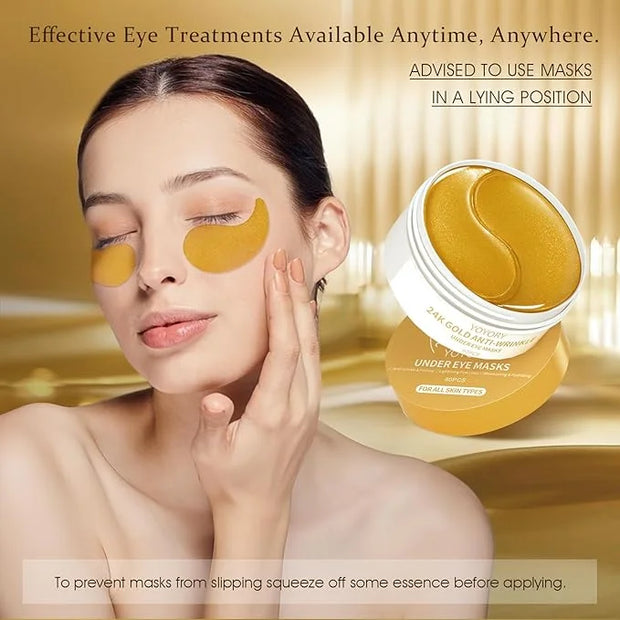 Hydrogel Eye Patches for Dark Circles, Puffy Eyes & Wrinkles - Collagen & Hyaluronic Acid Infused Under Eye Masks, Hydrati...
