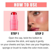 2 PCS Multi-Use Jelly Tint blush Stick, Cooling Cooling