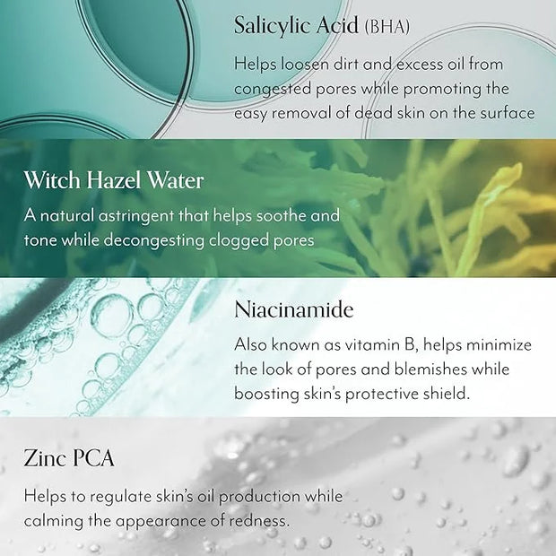 Bliss Clear Genius Trio: Clarifying Toner + Serum, Cleanser and Spot Treatment - Pore Purifying, Removed Excess Dirt & Oil...