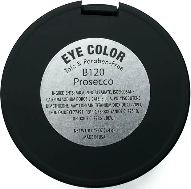 Prosecco White Wine Pale Gold Shimmering Metallic Pressed Powder Single Vegan Eyeshadow; Talc, Paraben & Cruelty Free - Pr...