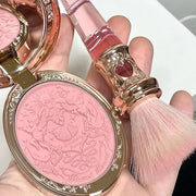 Flower Knows Strawberry Rococo Embossed Blush;Pink Matte Finish;Buildable & Blendable Powder Blush for cheeks,Natural Flus...