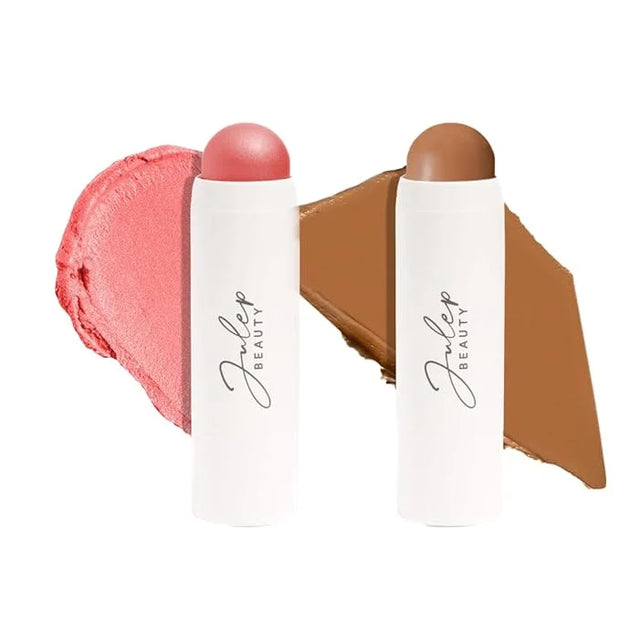 Skip The Brush Contour Duo - Cream to Powder Multi-Purpose Makeup Sticks - Pigmented, Buildable Color for Eyes, Cheeks, an...