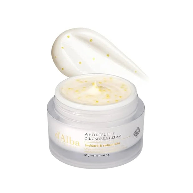 d'alba Piedmont Italian White Truffle Oil Capsule Cream, Glass Skin with Vita-Cera Oil Capsules, Deep Hydration Face Moist...