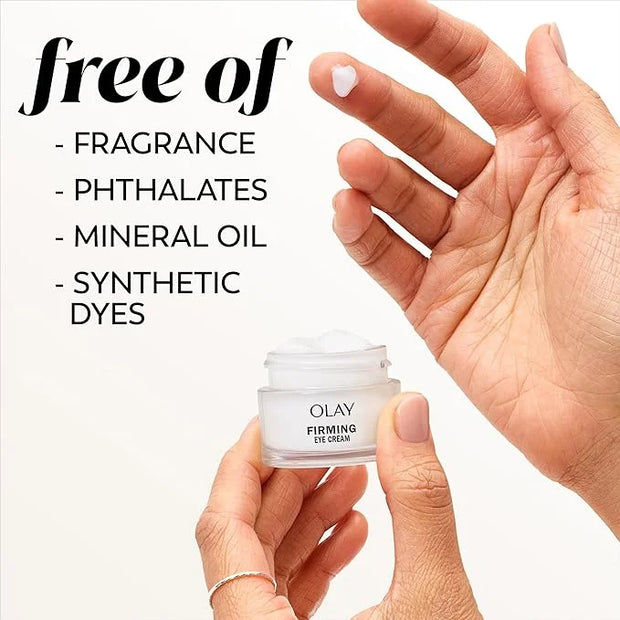 Olay Firming Eye Cream, Fragrance-Free, Collagen Peptide - Firm Skin Around the Eyes, 0.5 Fl Oz - Product Image