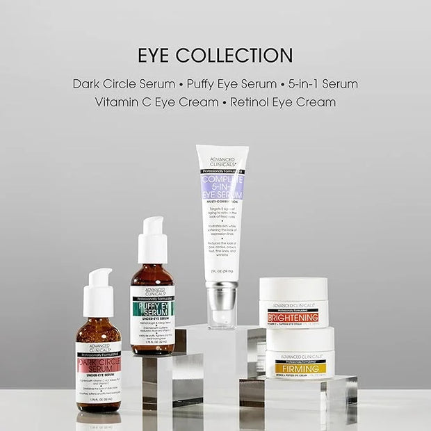 Advanced Clinicals Dark Circle Caffeine Under Eye Serum For Face With Hyaluronic Acid Moisturizer + Peptides | Brightening...